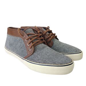 Men’s Size 12 Gray Brown American Eagle Herringbone Chukka Sneakers Casual